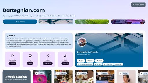 Dartegnian.com website screenshot